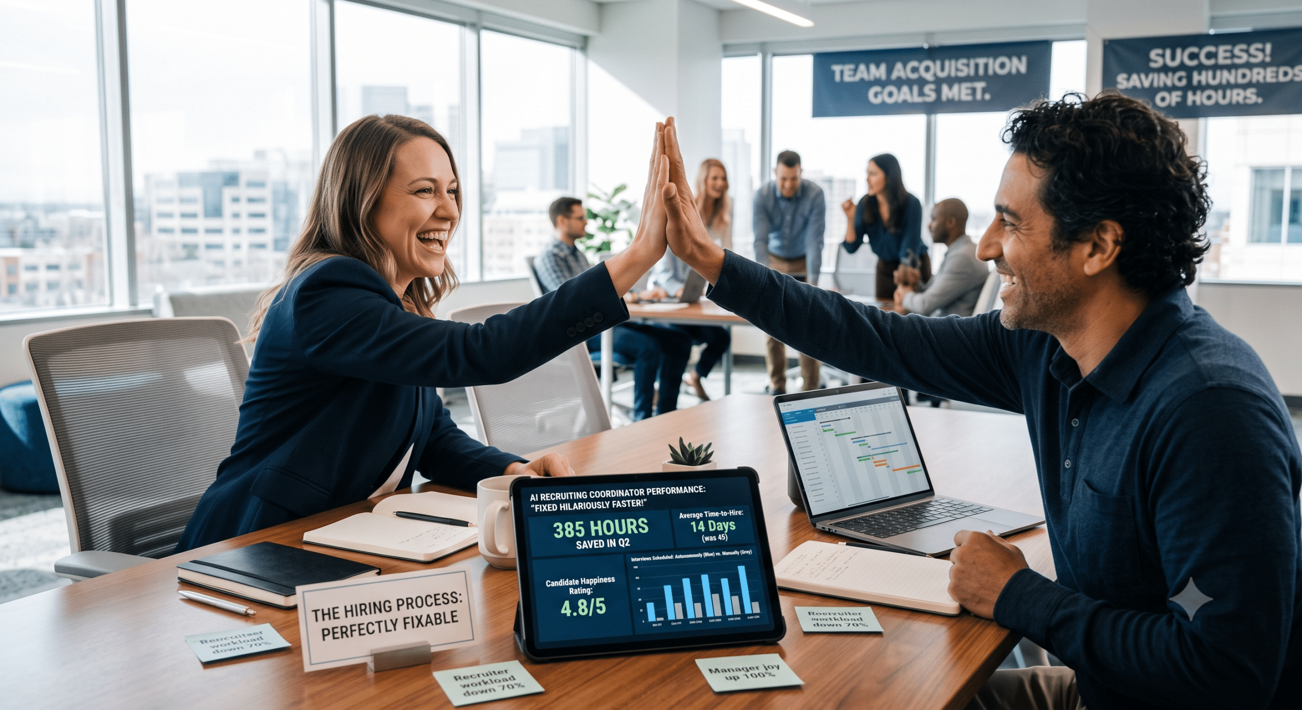 AI recruiting coordinator automating hiring workflows, interview scheduling, and recruitment performance.
