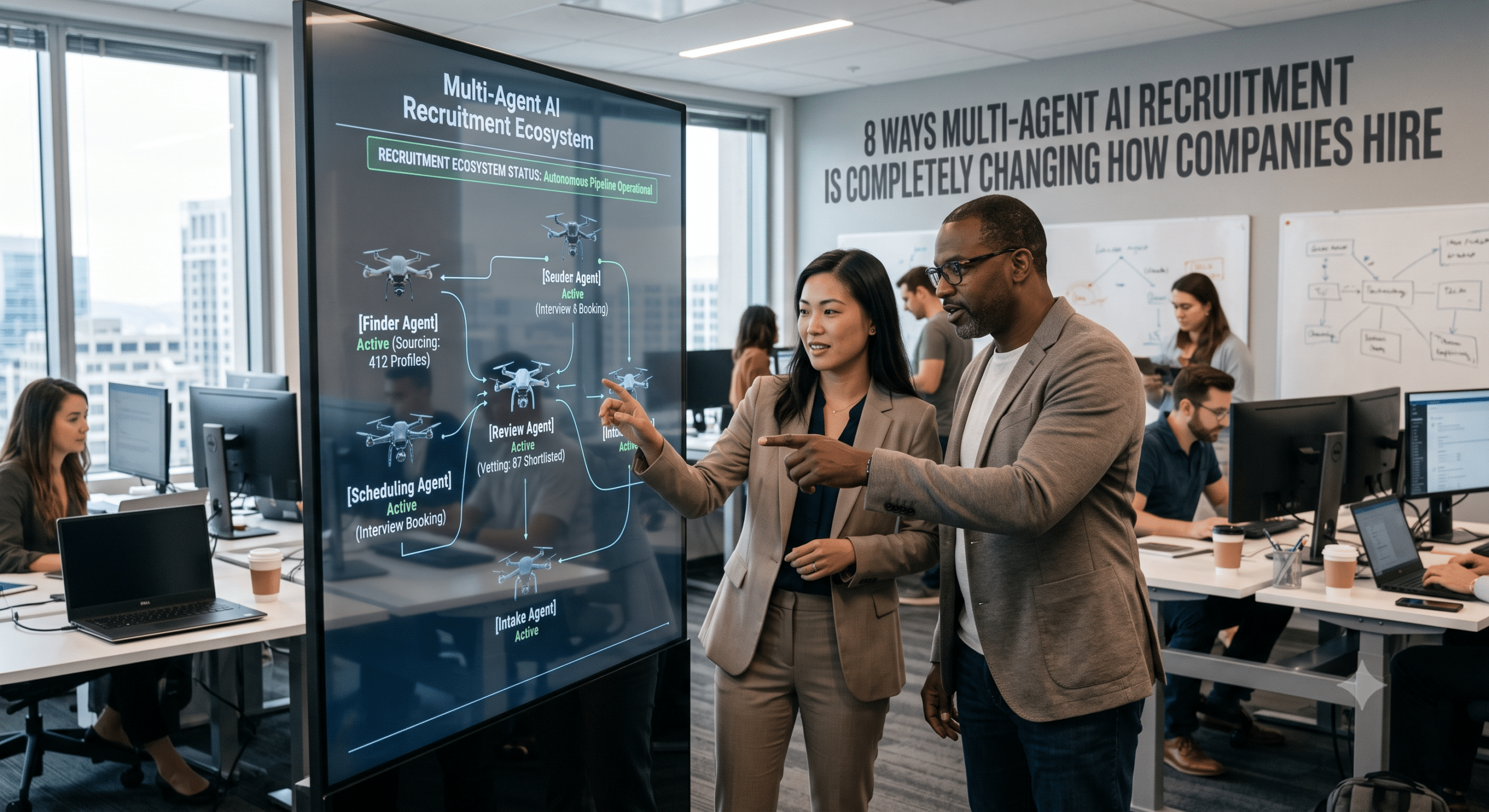 Multi-agent AI recruitment system automating candidate sourcing, screening, interviews, and hiring workflows.